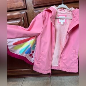 Cat & Jack Pink Butterfly Raincoat 3T